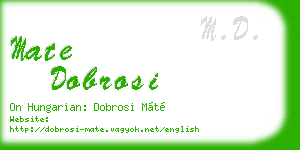 mate dobrosi business card