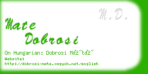 mate dobrosi business card